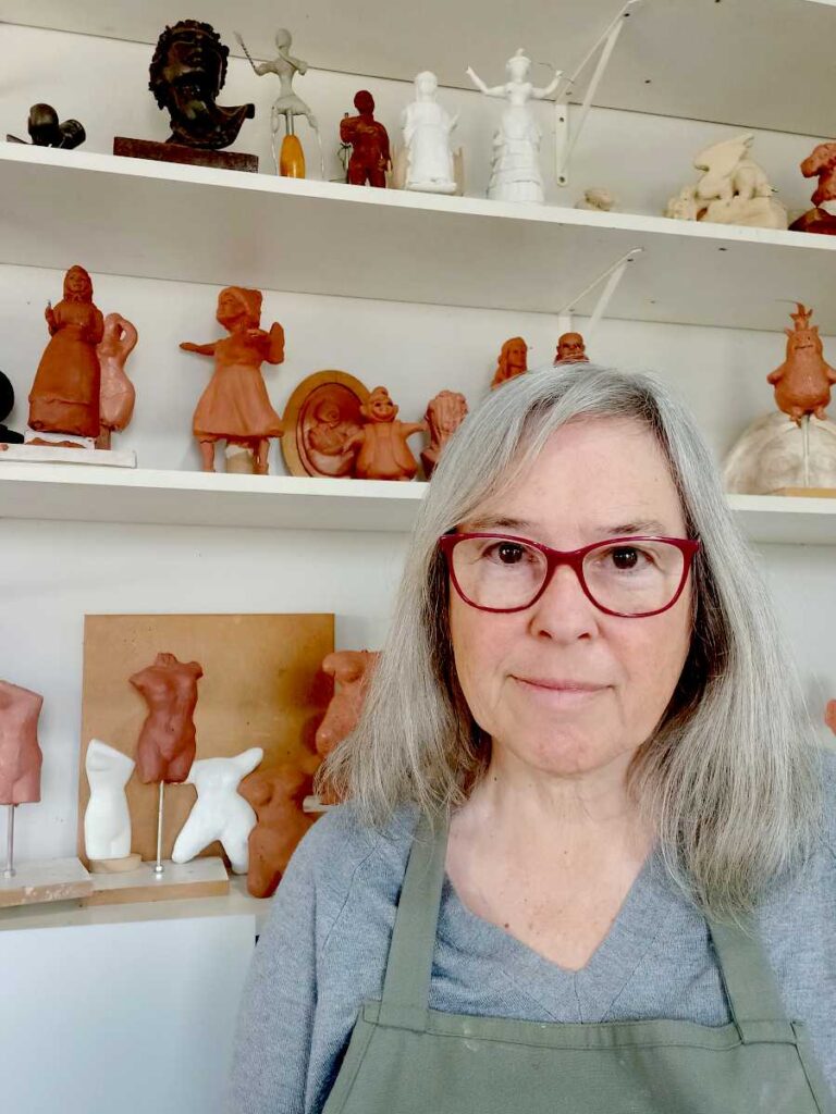 Laura Nehr em seu ateliê