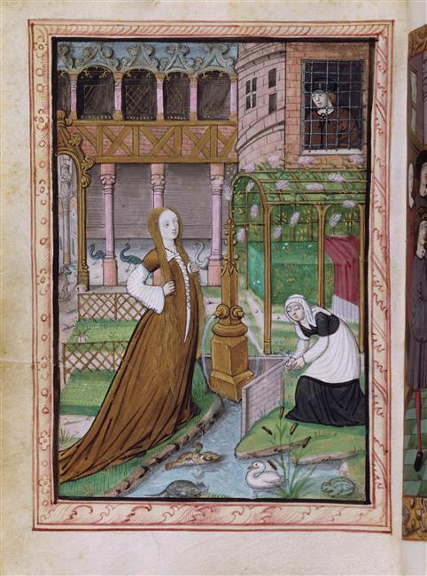 Iluminura livro medieval História de amor sem palavras